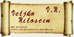 Veljko Miloščin vizit kartica